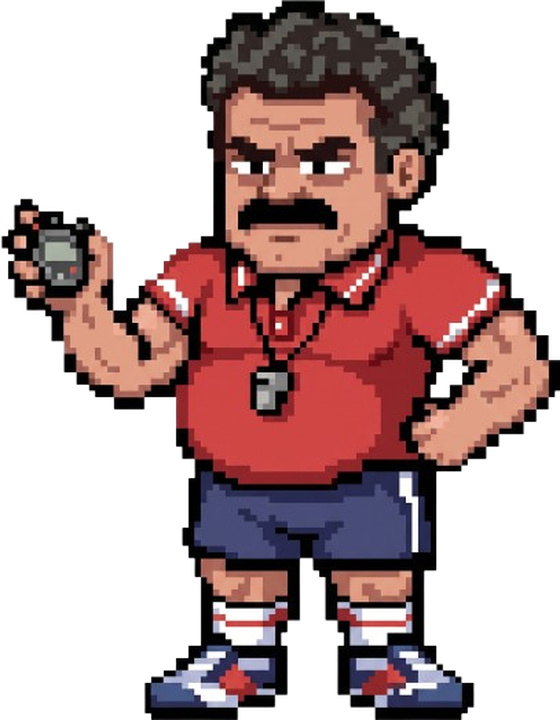 Manolo, 90s gym teacher pixel art