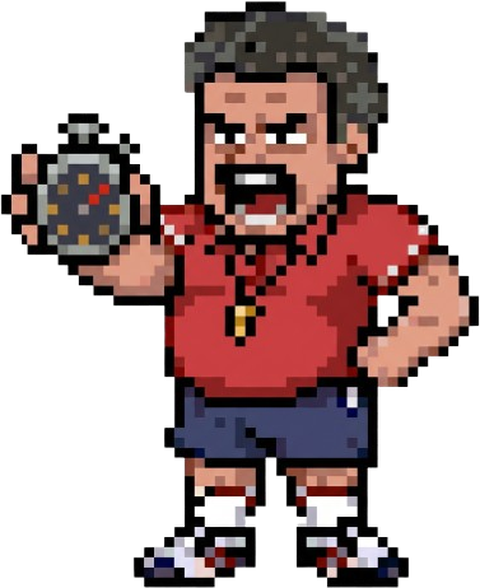 Manolo with his whistle