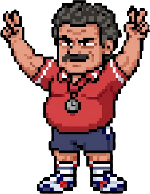 Manolo celebrating